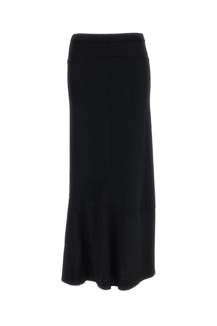 Junya Watanabe Black Tiered Wool-Knit Maxi Skirt