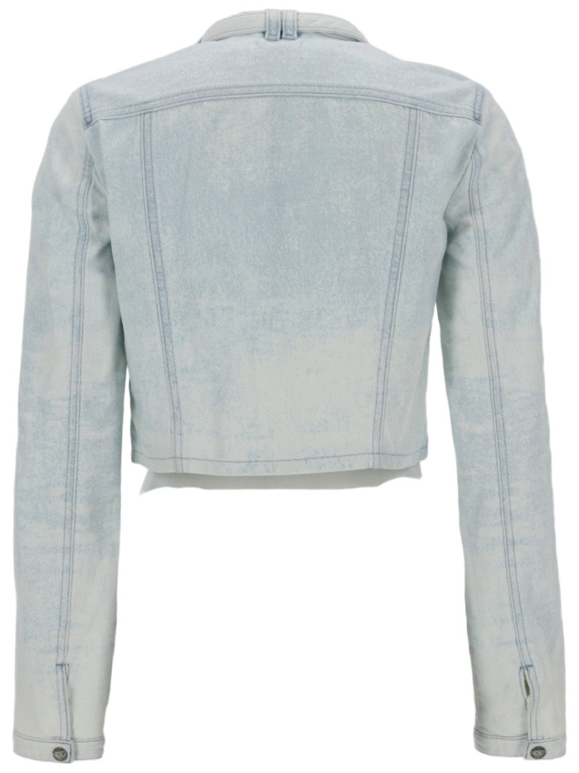 Diesel De-Saphix Cropped Denim Zip Jacket