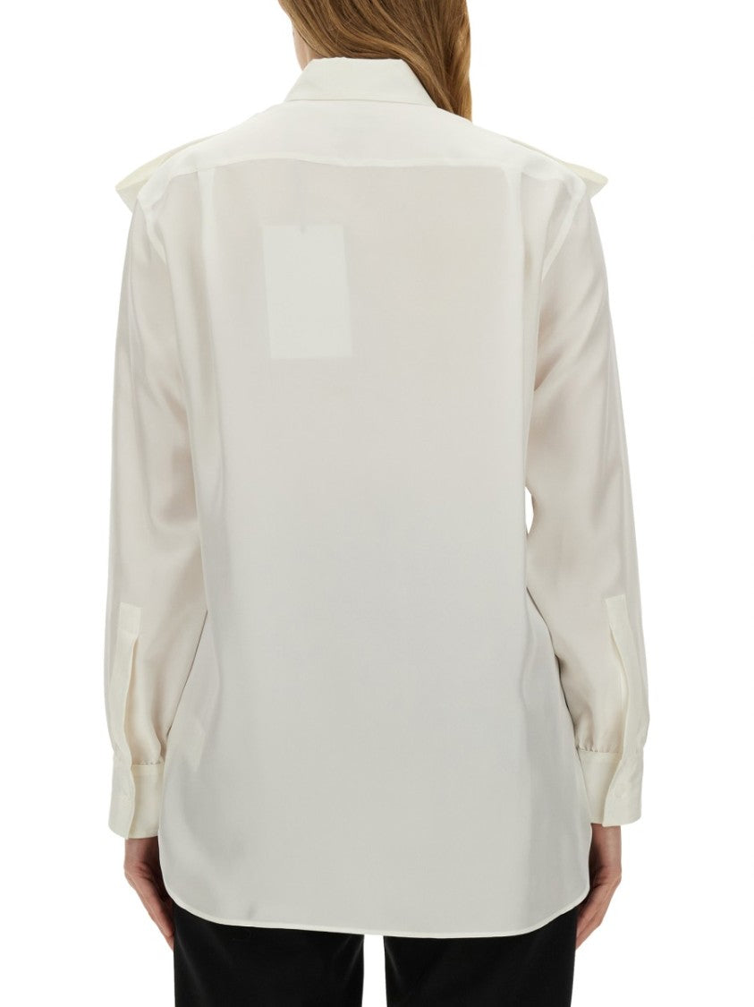 Burberry White Mulberry Silk Shirt