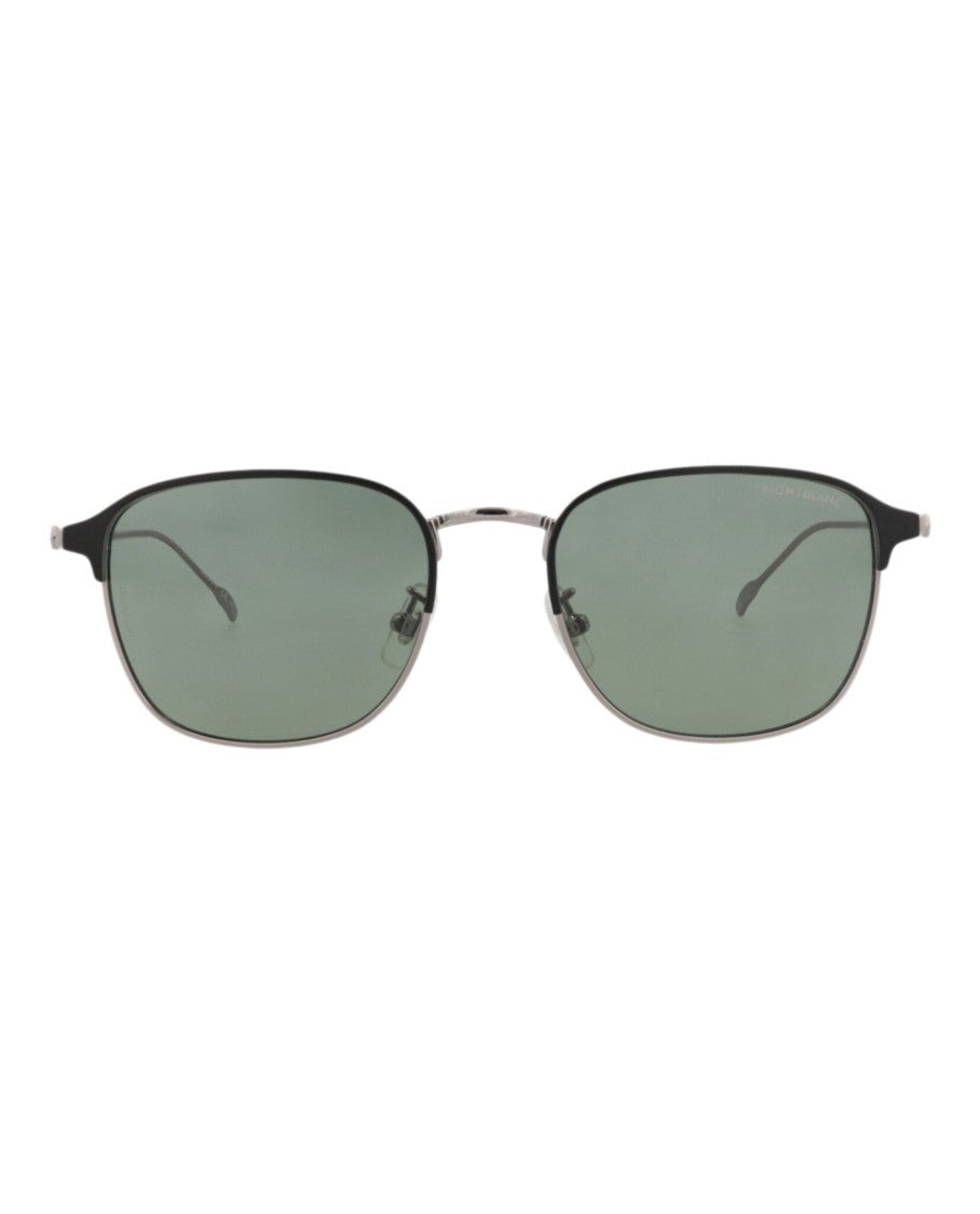 Montblanc Square-Frame Metal Sunglasses