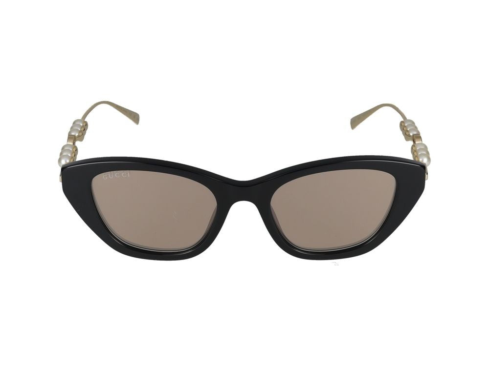 Gucci Black Pearl Accents Cat-Eye Sunglasses
