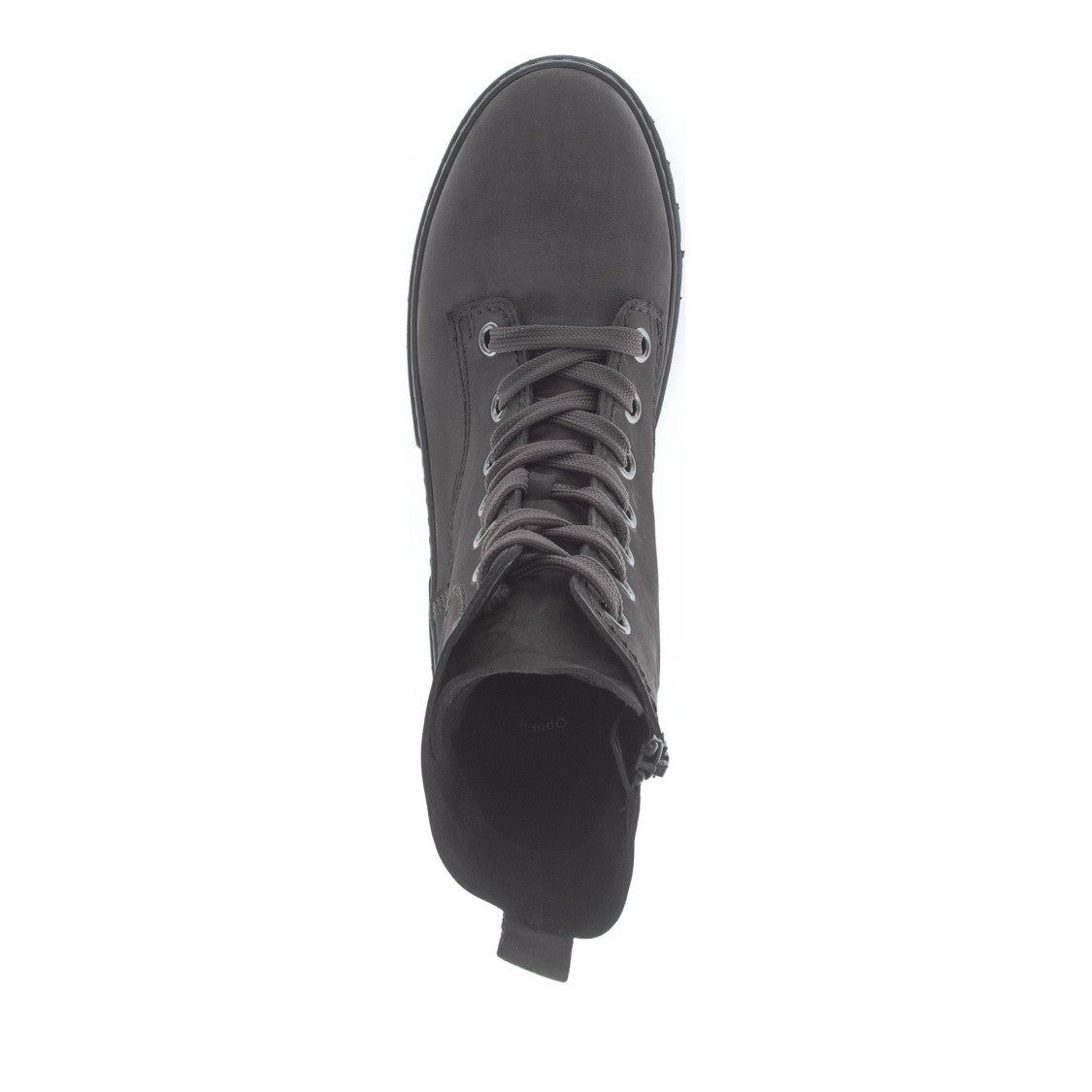 Gabor Gray Low-Closed Lace-Up Suede Ankle Boots