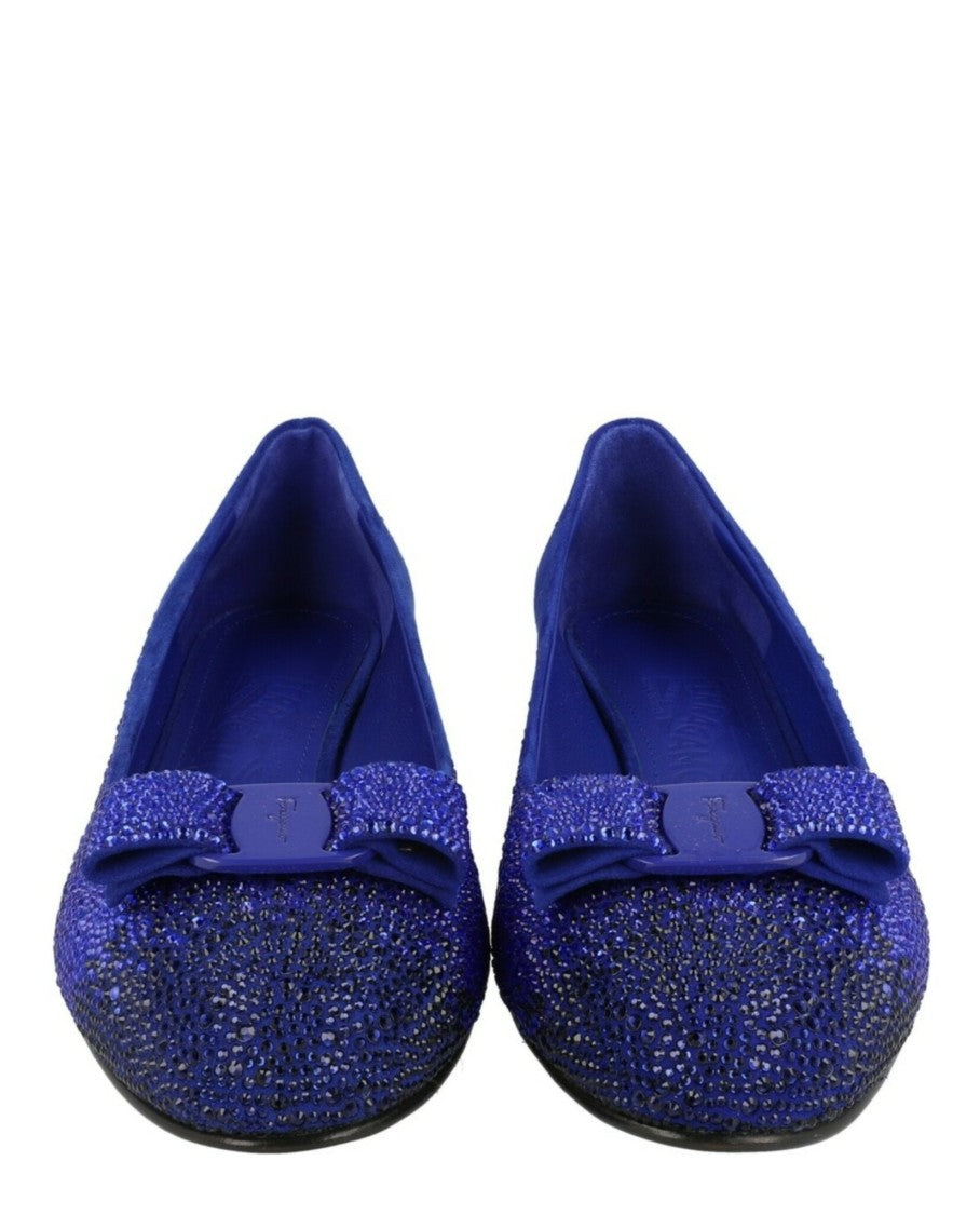 Ferragamo Vara Crystal-Embellished Pumps