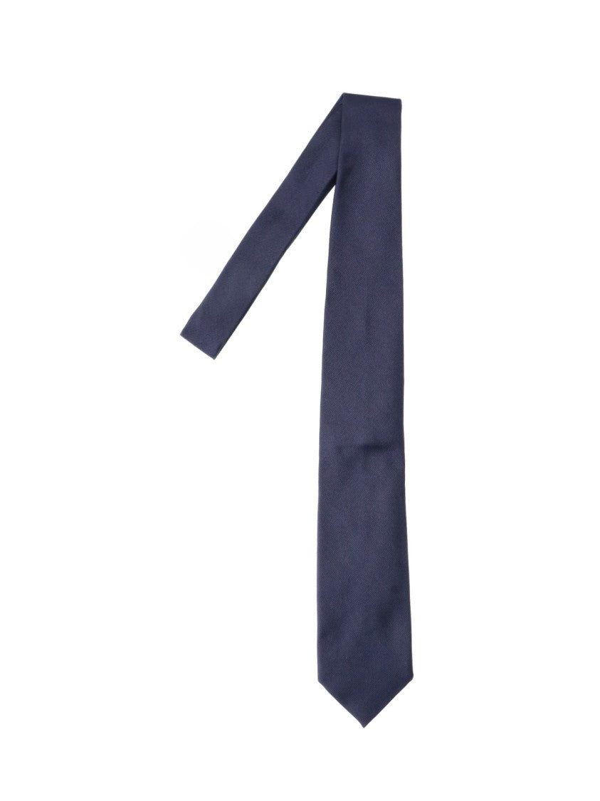 Tom Ford Adjustable Mulberry Silk Necktie In Deep Blue