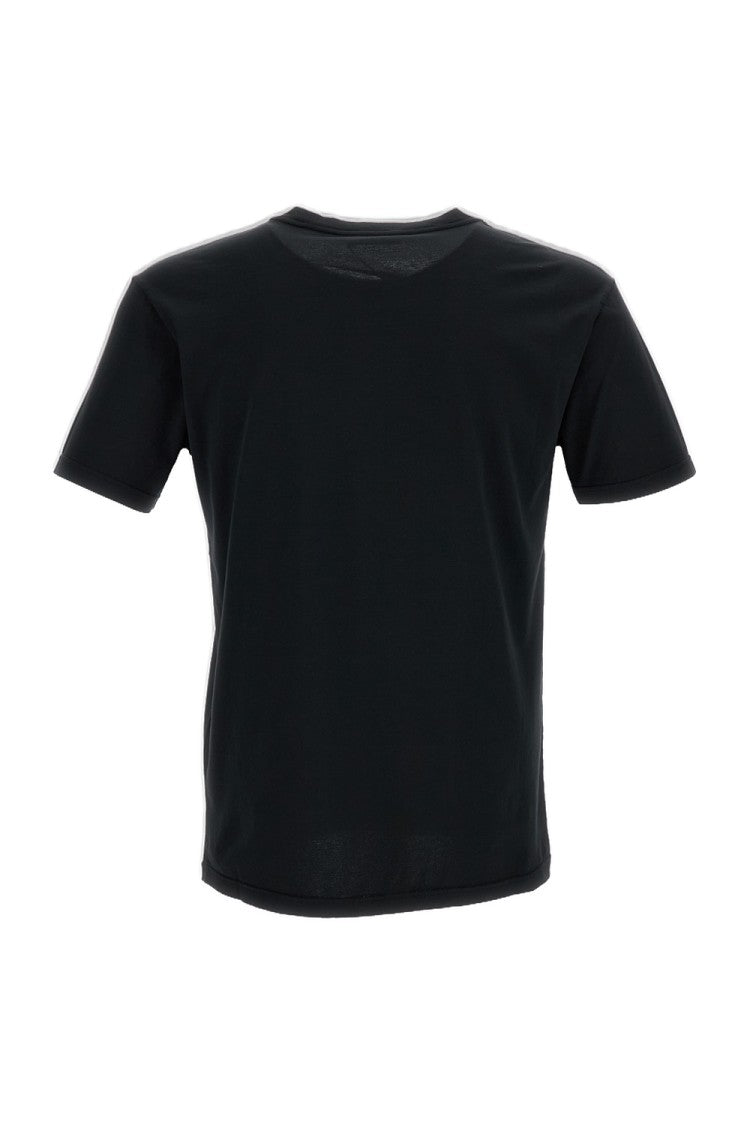 Rier Black Fitted Cotton T-Shirt