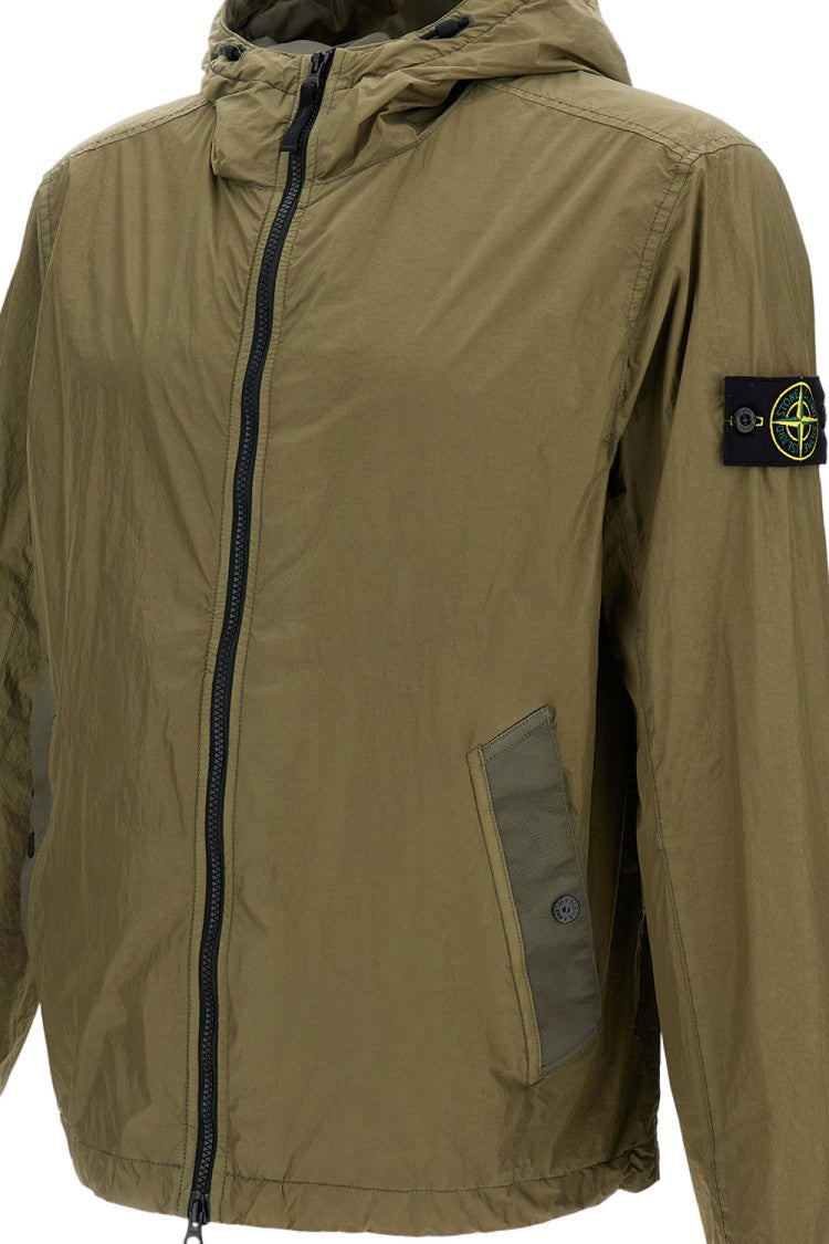 Stone Island Functional Hooded Jacket With Removable Logo Label