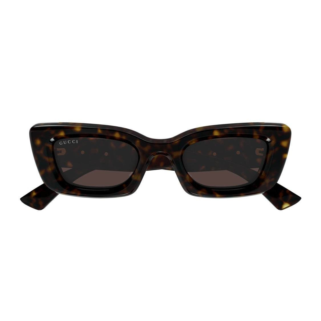 Gucci Gg1827s Bold Rectangular Tortoiseshell Sunglasses