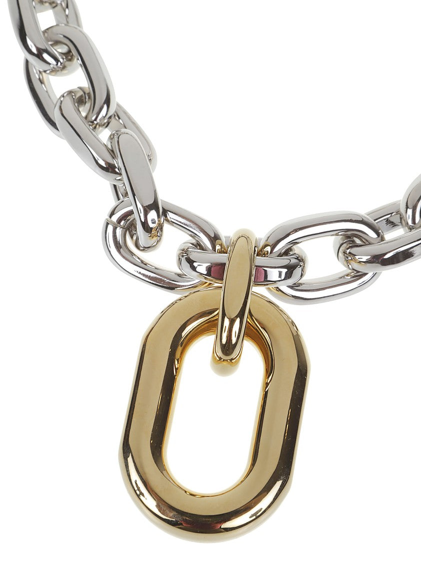 Rabanne Gold Tone Oval Pendant Choker