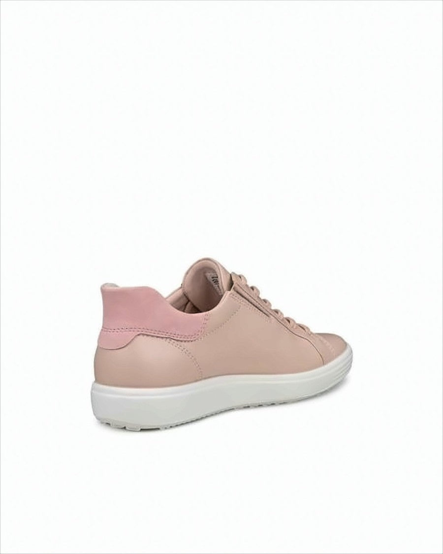 Ecco Pink Leather Sneakers