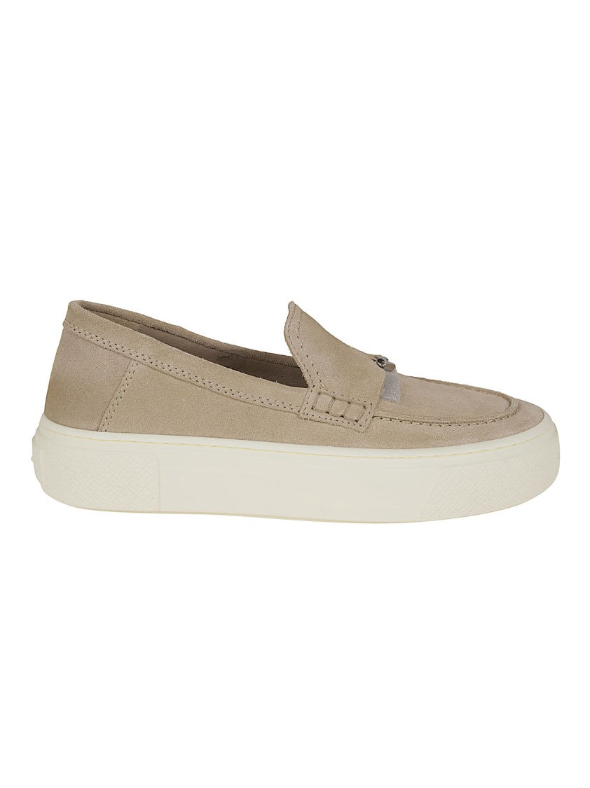 Hogan Nude & Neutral Calfskin Loafers