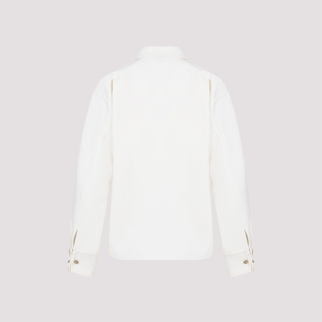 Max Mara Tirolo White Virgin Wool Shirt Jacket