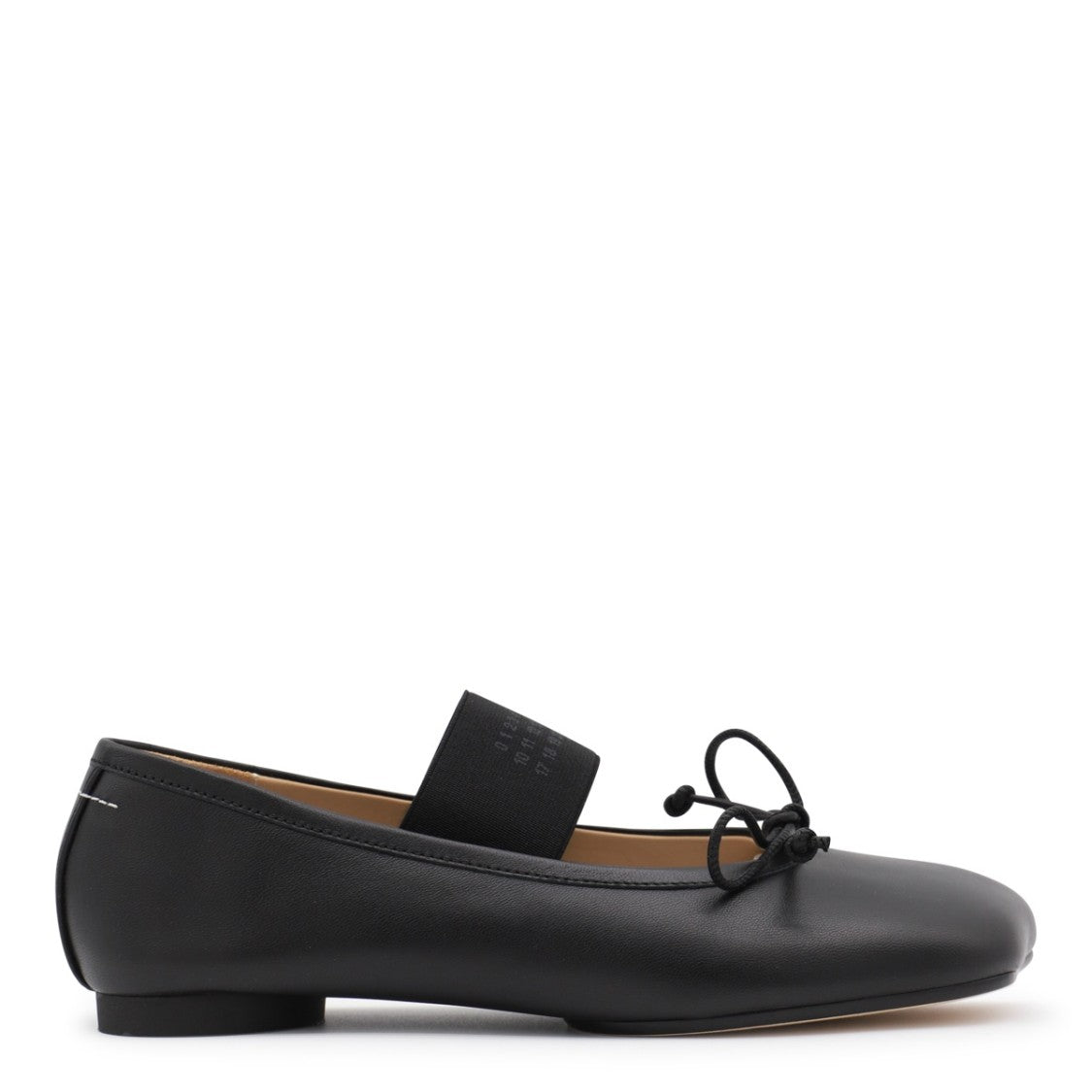 Mm6 By Maison Margiela Black Leather Flats