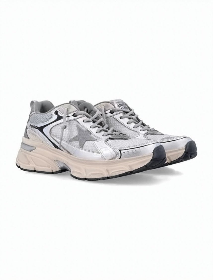 Golden Goose Light Star Sneakers With Mesh And Leather Accents