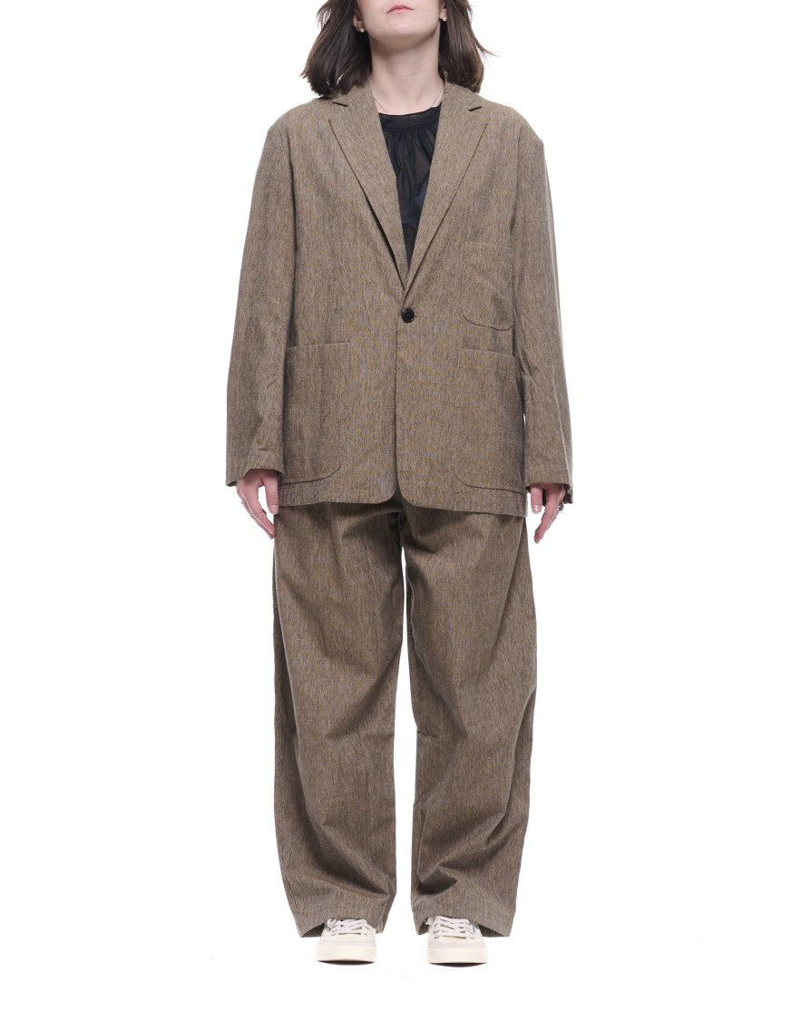 Eat Dust 673 Nomad Soft Shoulder Textured Cotton Blazer