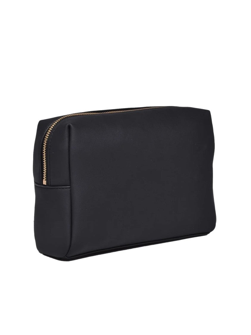 Love Moschino Black Polyurethane Beauty Case