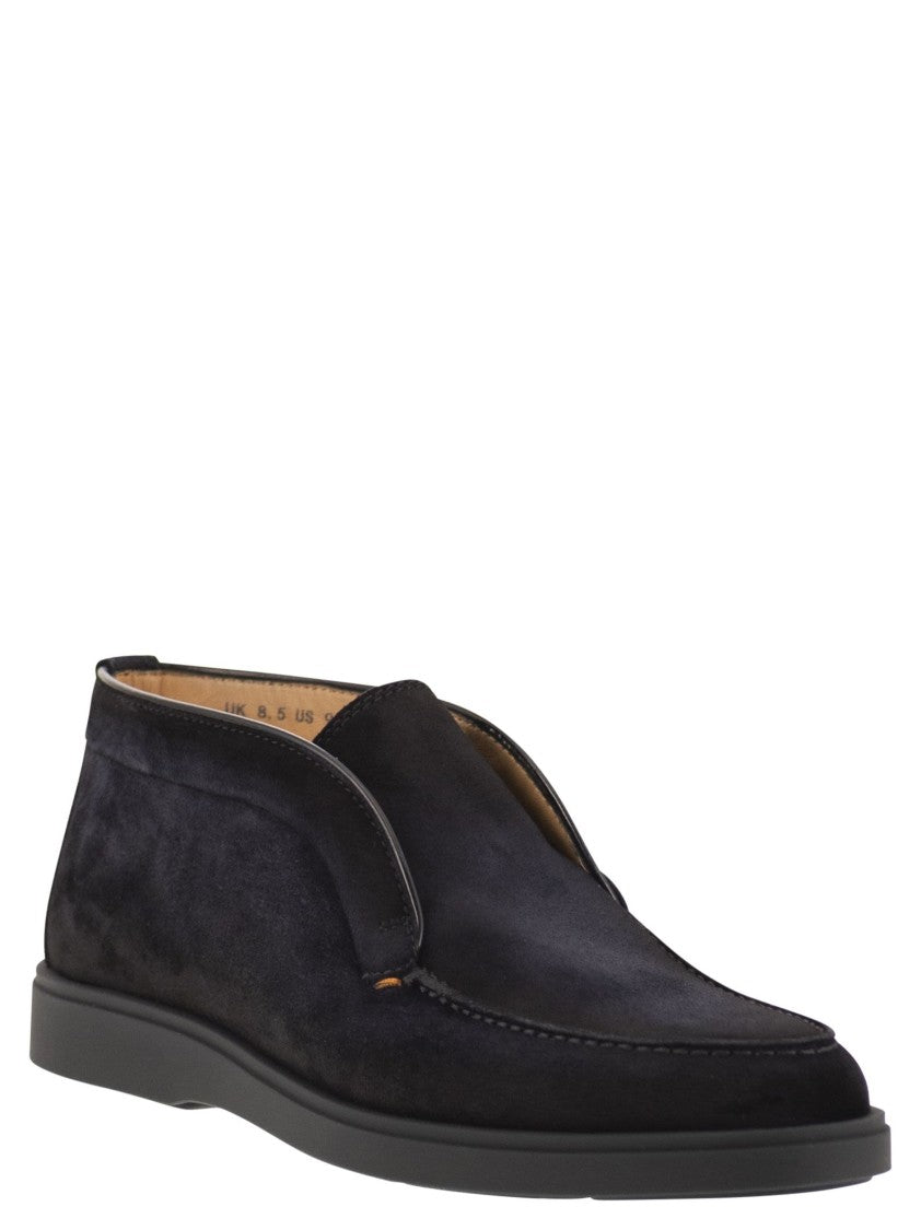 Santoni Suede Leather Desert Boot