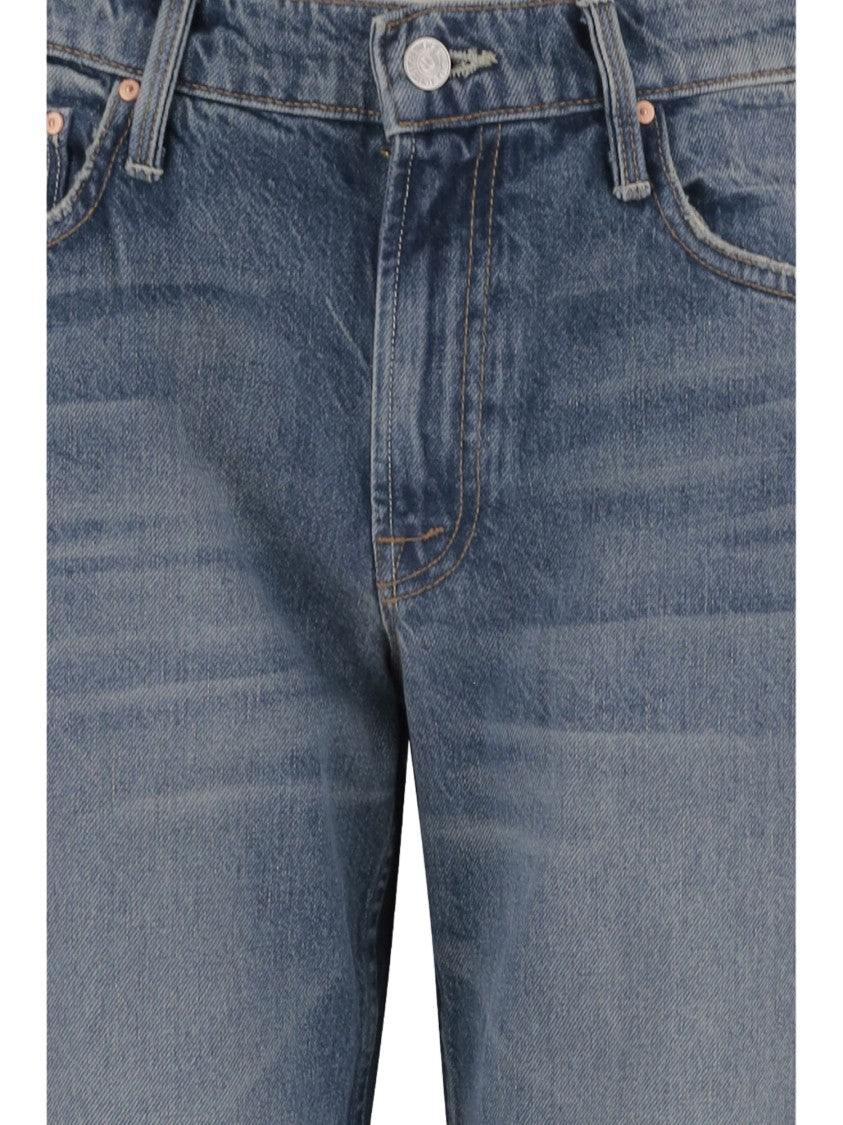 Mother Flared Stretch Cotton Jeans With Classic Five-Pocket Design