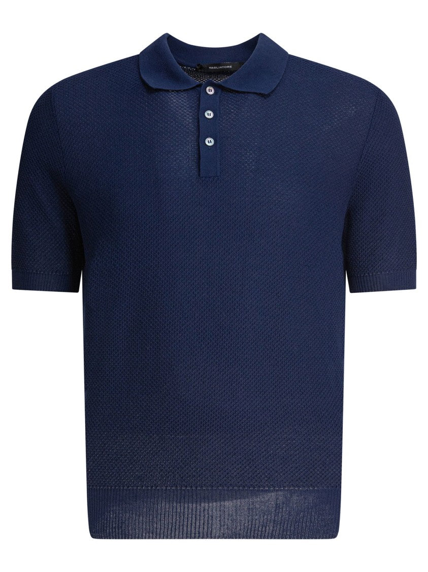Tagliatore Textured Knit Polo Shirt