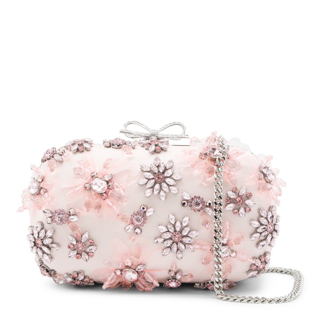 Self-Portrait Pink Embellished Clutch