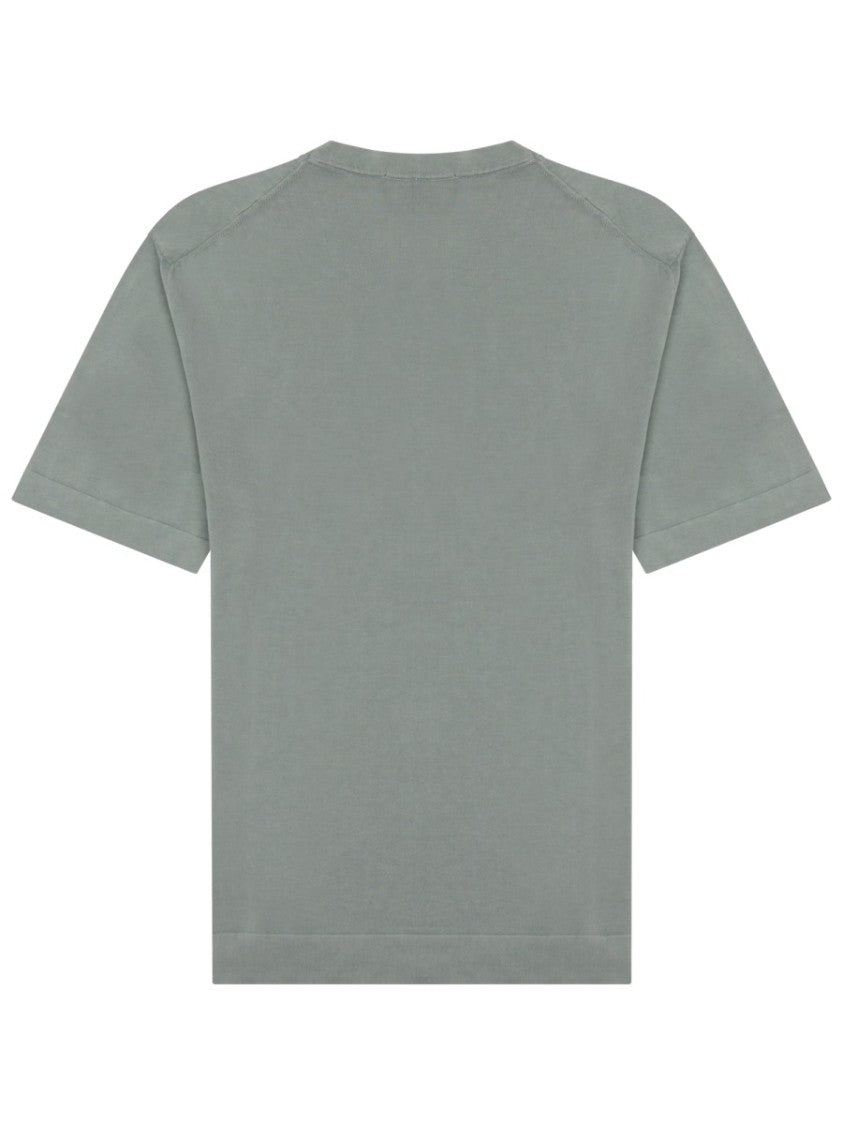 Drumohr Relaxed-Fit Cotton T-Shirt In Muted Green Shade