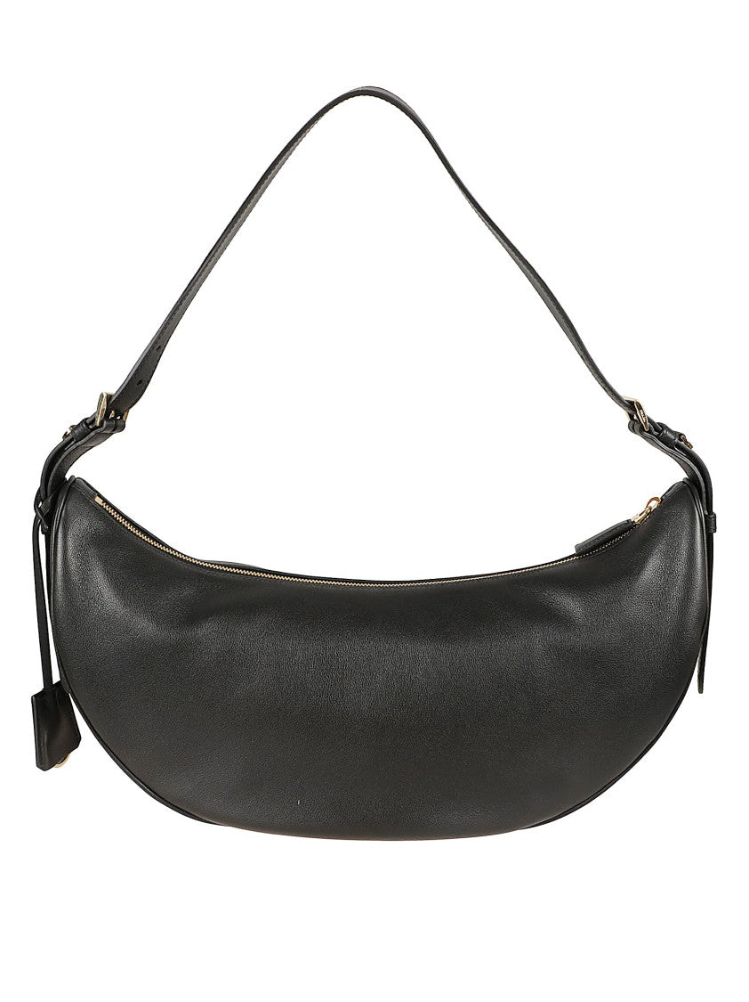 Prada Crescent-Shaped Suede Bag With Adjustable Strap