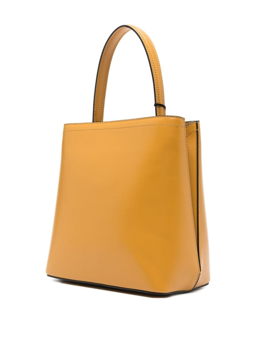 Twin-Set Structured Tote Bag With Polished Hardware And Versatile Straps