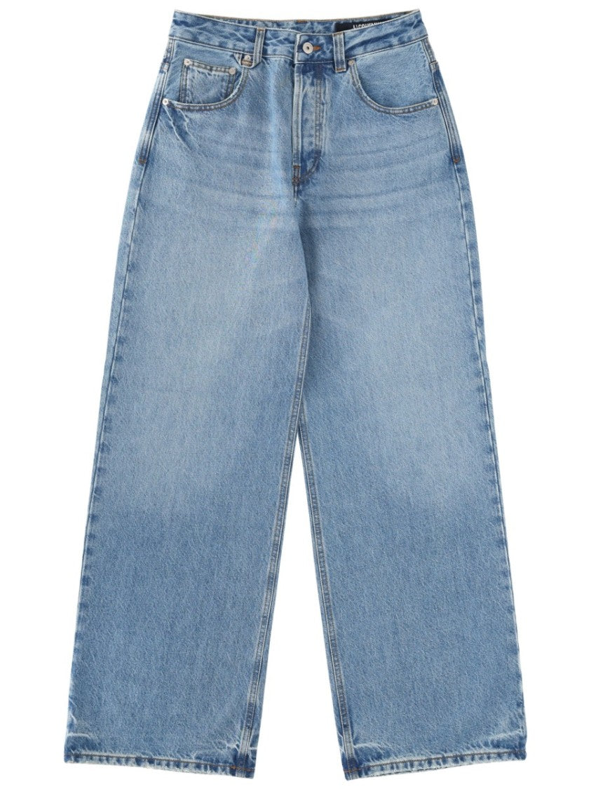 Jacquemus Light Blue De-Nîmes Faded Wide Jeans