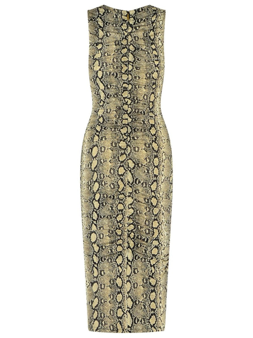 Michael Michael Kors Snake Print Viscose Blend Dress