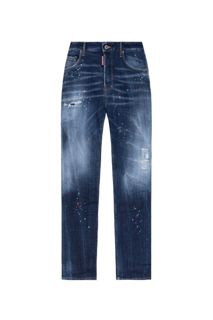 Dsquared2 Carrot-Cut Denim Jeans With Vintage Finish