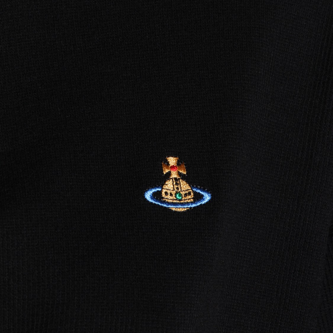 Vivienne Westwood Fitted Black Sweater With Classic Crew Neckline