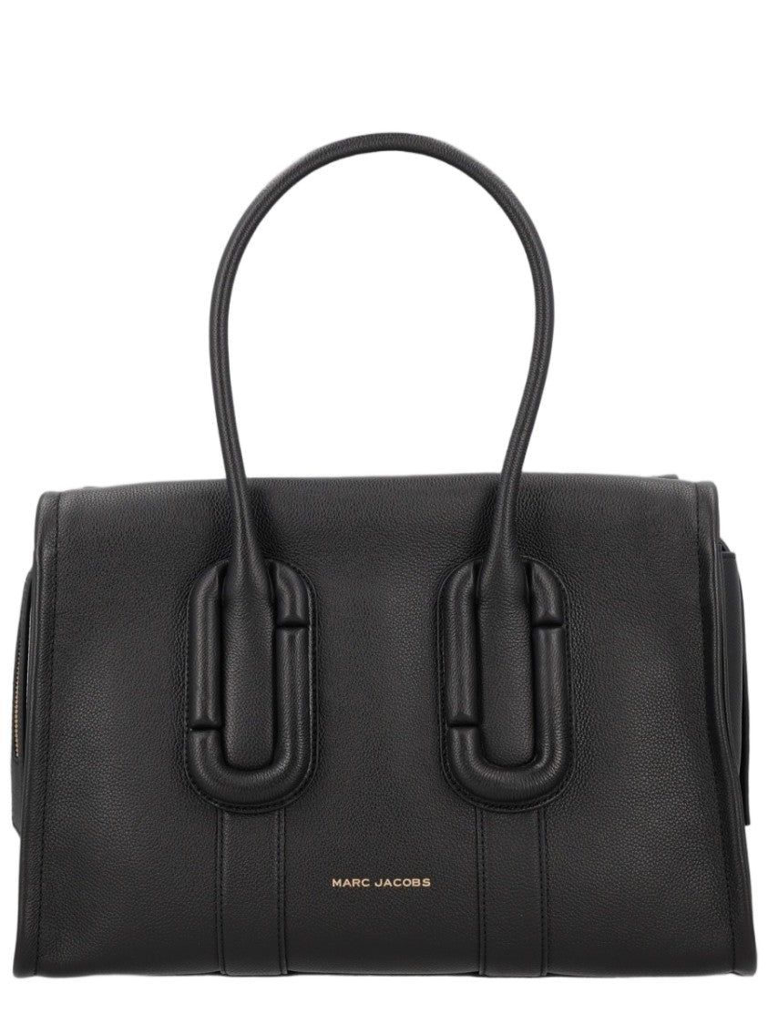 Marc Jacobs Black Smooth Leather Discrete Logo Handbag