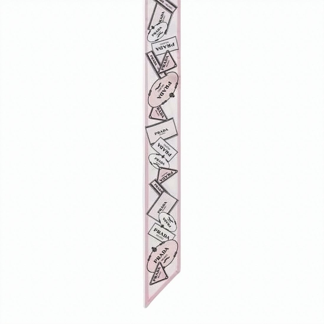 Prada Pointed-End Silk Scarf With Textured Patterns