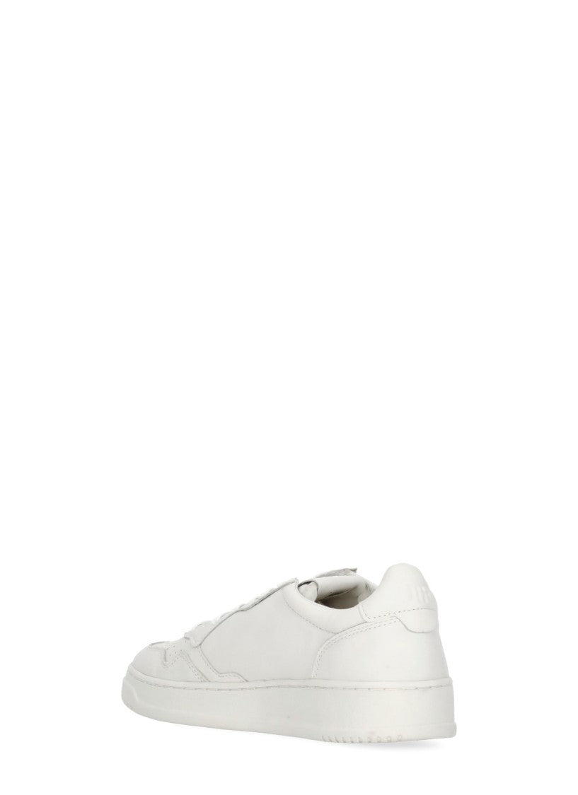 Autry White Smooth Leather Monogram Sneakers