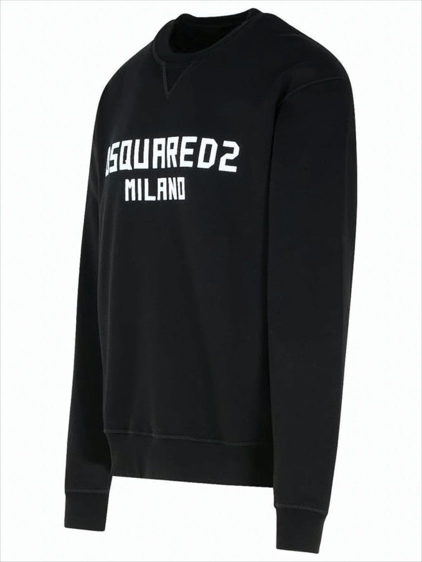 Dsquared2 Long-Sleeve Black Sweatshirt With Bold Logo