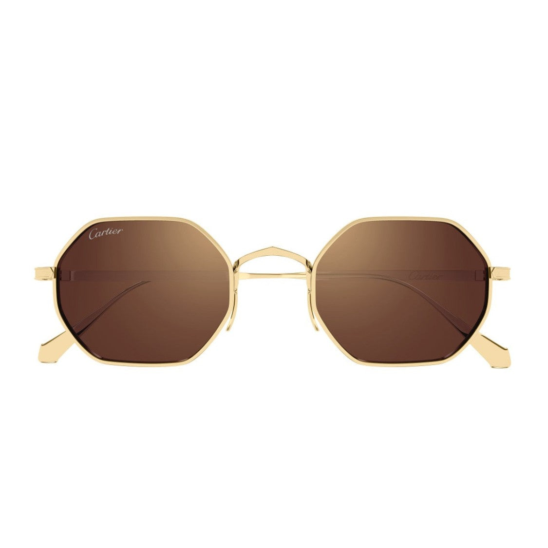 Cartier Gold Signature C De Cartier Titanium Geometric Sunglasses