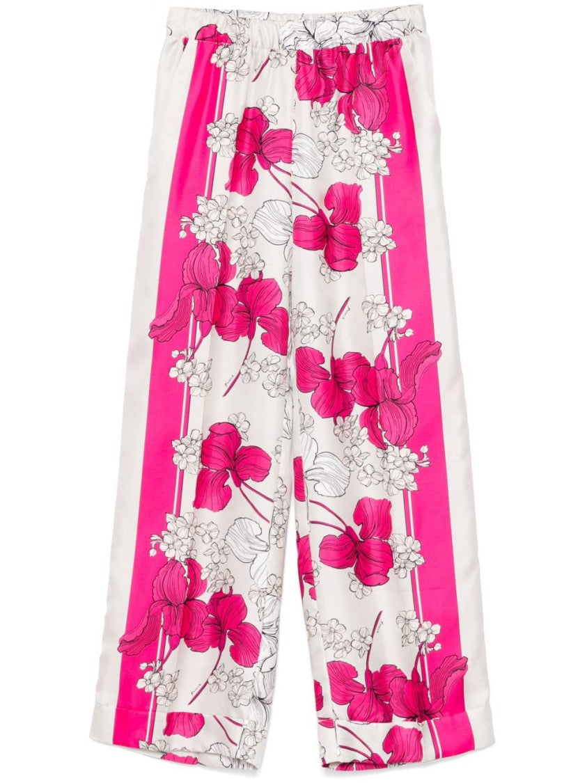 Parosh Relaxed Floral Print Serenella Trousers