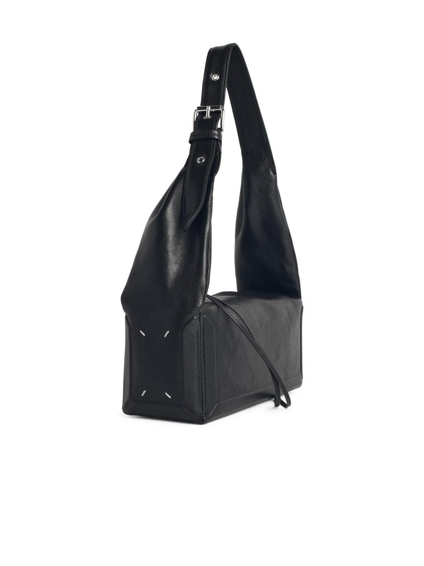 Maison Margiela 'Box Eas West' Medium Bag In Black Leather