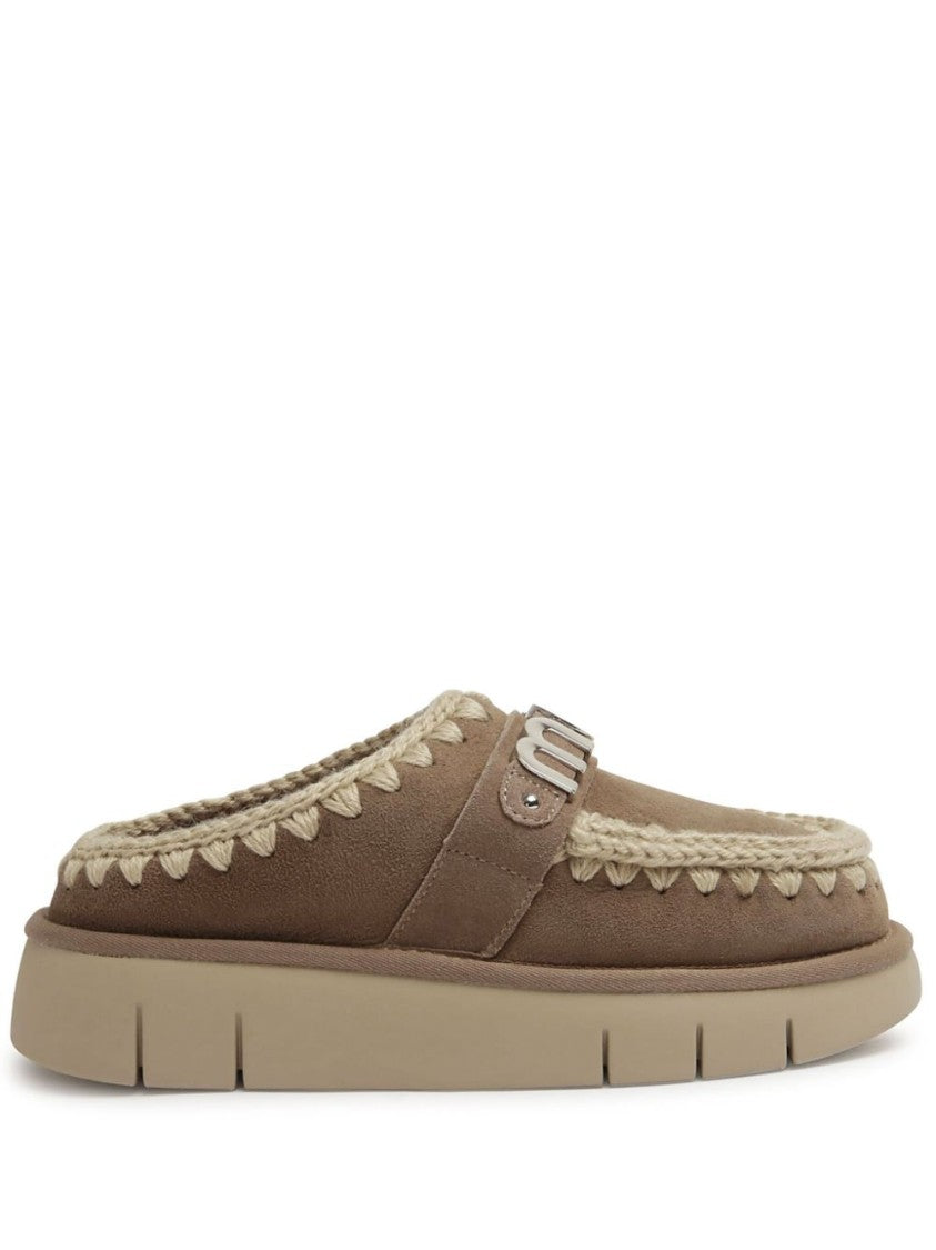 Mou Double Face Sheepskin Lined Suede Mou Loafers