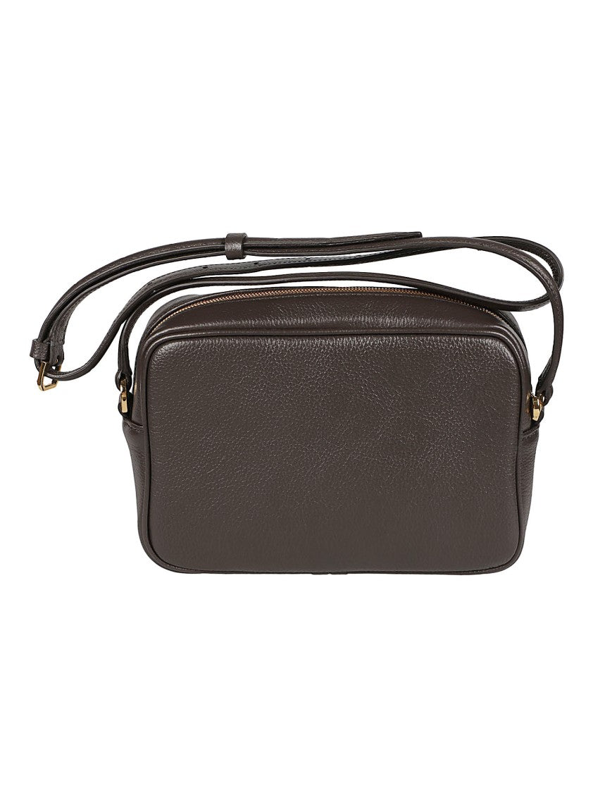 Patrizia Pepe All Day Textured Calfskin Shoulder Bag