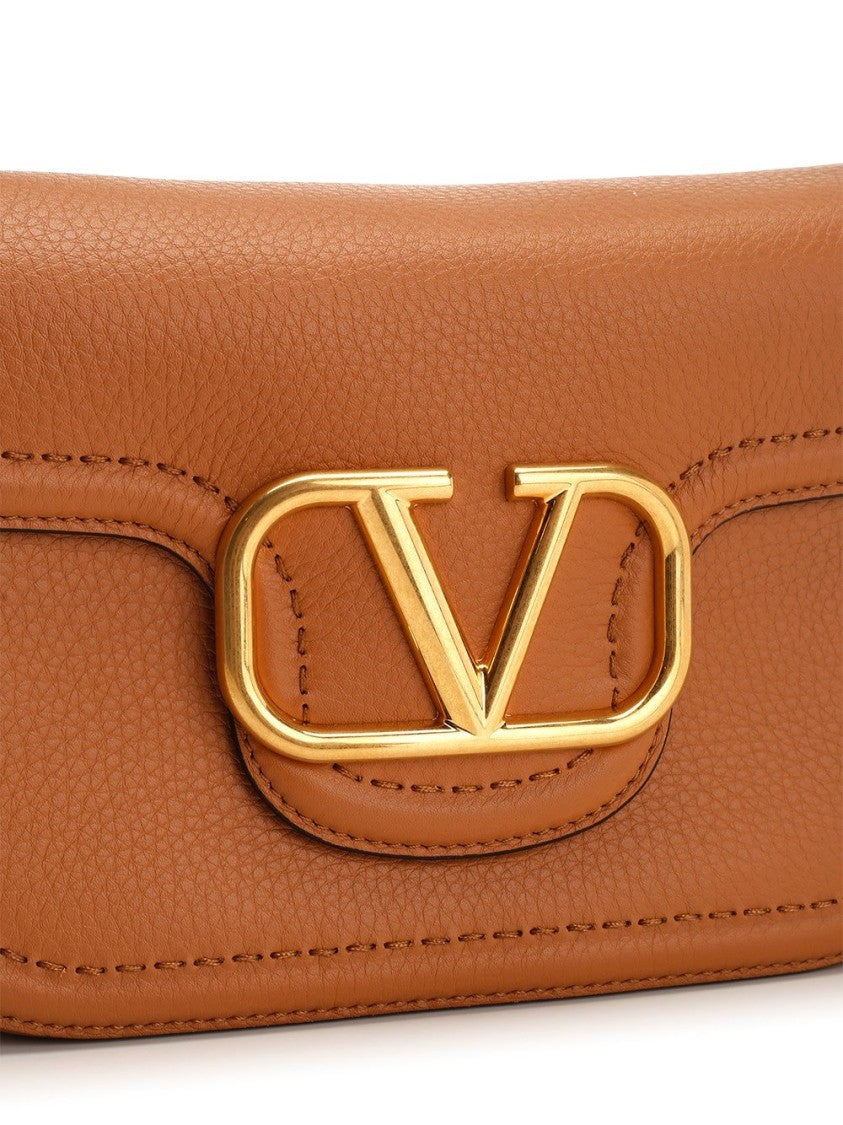 Valentino Garavani Structured Calfskin Leather Shoulder Bag