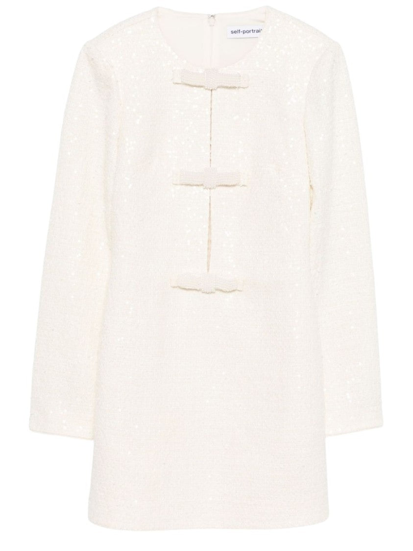 Self-Portrait Bouclé Mini Dress