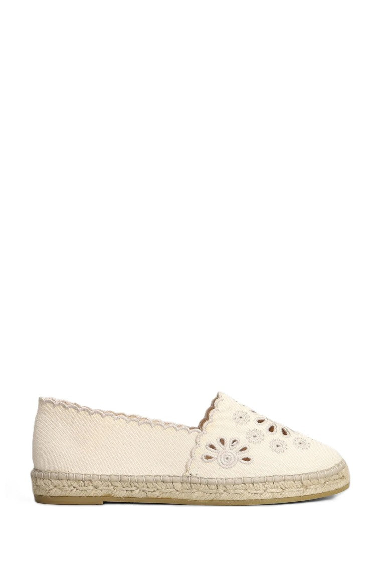 Mc2 Saint Barth Morin Espadrillas With Floral Cut-Out Embroidery