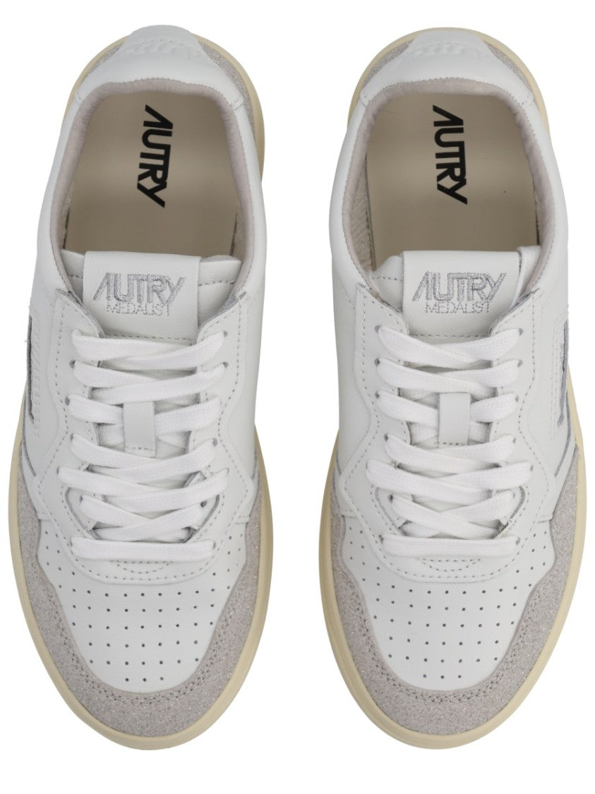 Autry Medalist Low Smooth Leather Suede Sneakers
