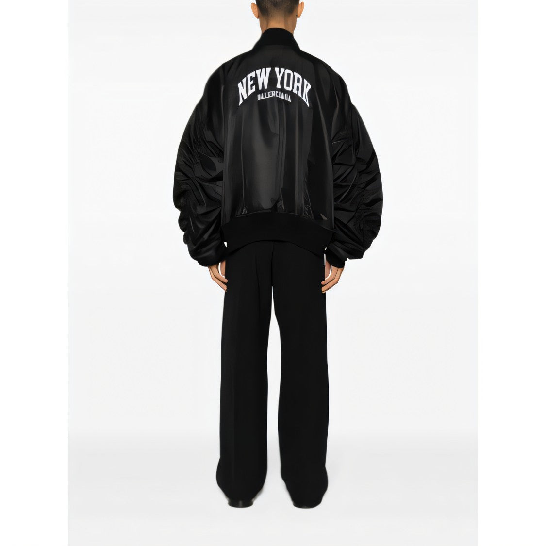 Balenciaga Bomber Jacket With Bold 'New York' Graphic