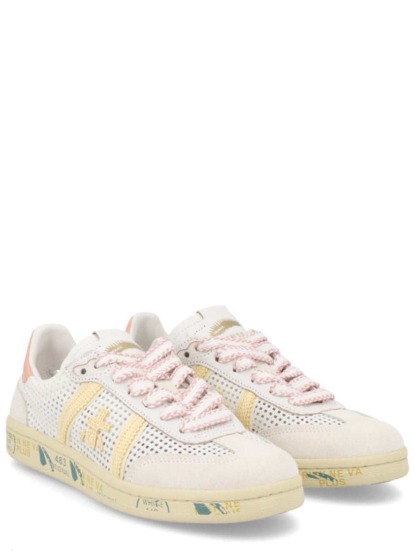 Premiata Bonnied Mesh Suede Yellow Sneakers