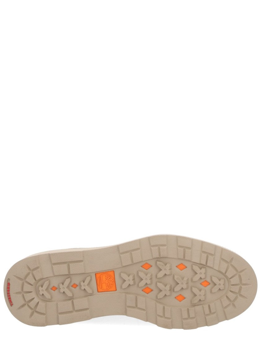 Timberland Brown Suede Boots With Moc Toe Design