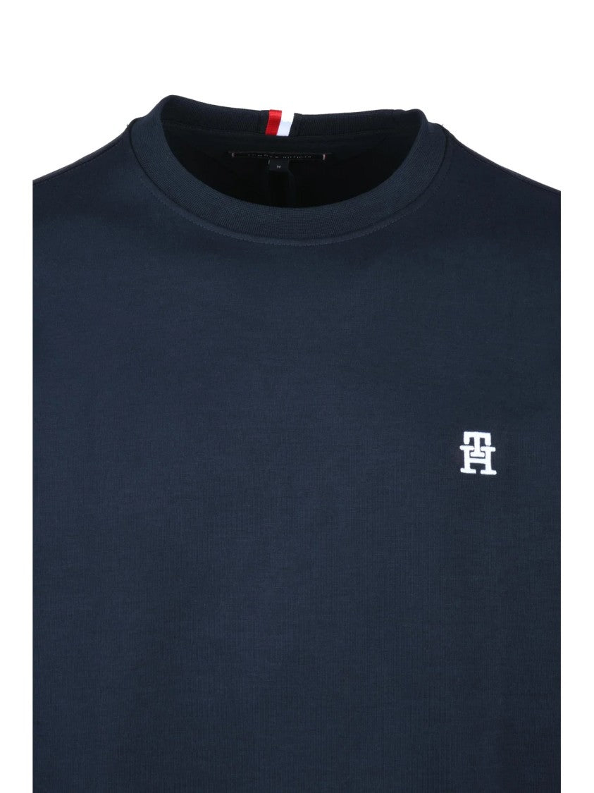 Tommy Hilfiger Blue Crewneck Cotton Jumper