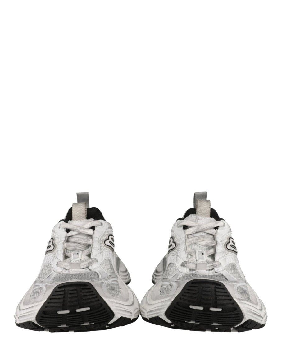 Balenciaga Chunky Low-Top Sneakers With Block Heel And Mesh Details