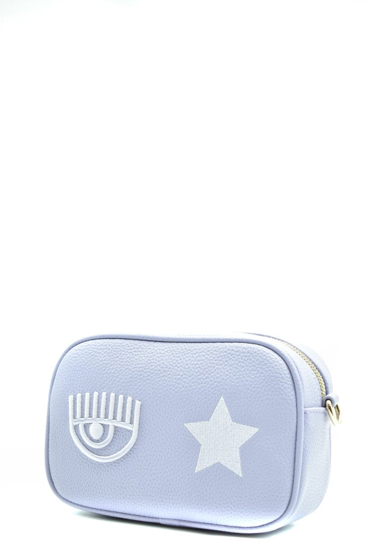 Chiara Ferragni Polyester Clutch With Eye And Star Embroidery Design