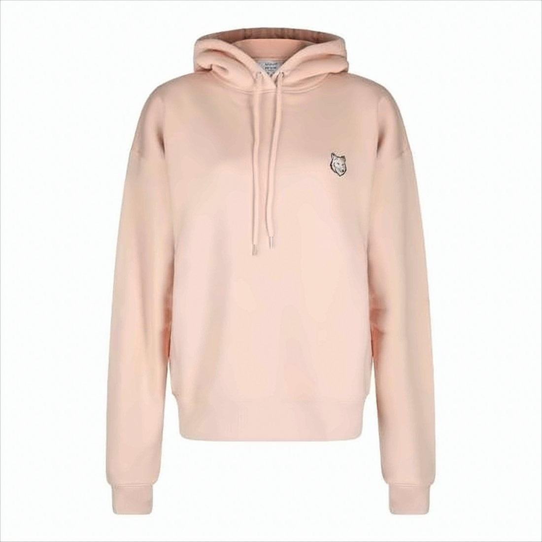 Maison Kitsuné Relaxed Fit Light Pink Hoodie With Iconic Embroidered Logo